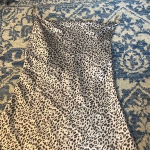 Cheetah Cowl Neck mini dress